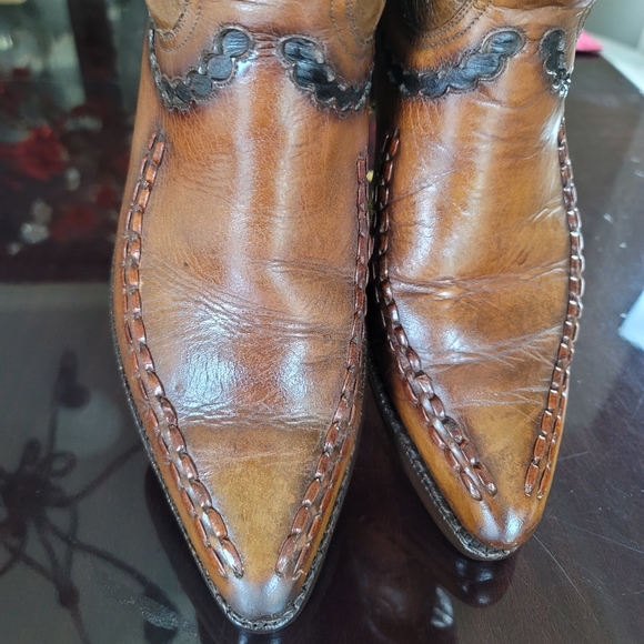 DAN POST Rare Find  EXOTIC STITCH COWBOY BOOTS - Picture 12 of 15